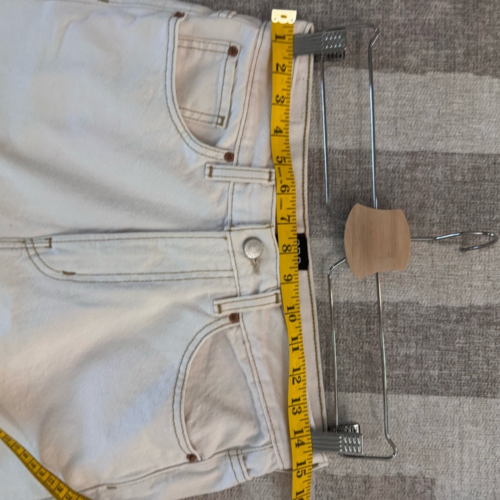 BDG Urban Outfitters Cowboy Jeans 29 Off White Straight Leg High Rise Denim - Picture 10 of 12